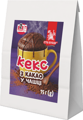 Суміш для випікання "Кекс з какао у чашці" ТМ "Сто пудів", 75 г