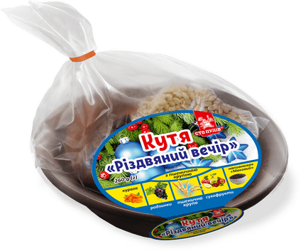 Кутья "Рождественский вечер" с пшеницей в глиняной тарелке, 260 г